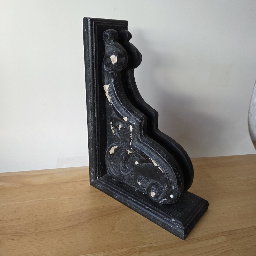 Black Decorative Corbel Destressed Antique Look